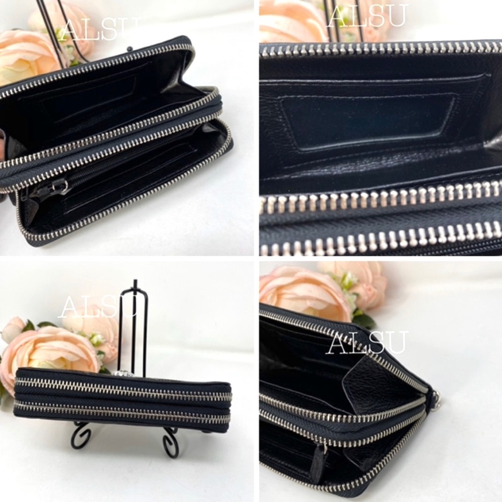 Brighton Octavia Perf Doublezipper Le Wallet Black - Picture 8 of 8